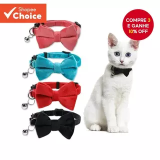 1 Peça De material De Veludo Com Decoração De Laço Fofo Adequado Para Coleira De Gato Filhote De Cachorro Diária Ao Ar L em Oferta na Shopee