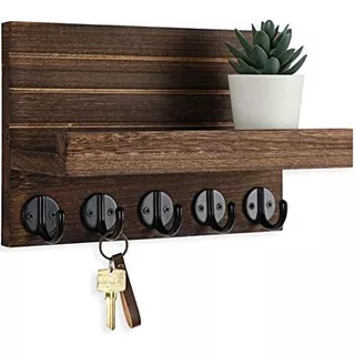 Chaveiro de parede, chaves decorativas com prateleiras e porta-cartas, com ganchos grandes, pode conter bolsas, casacos, em Oferta na Shopee