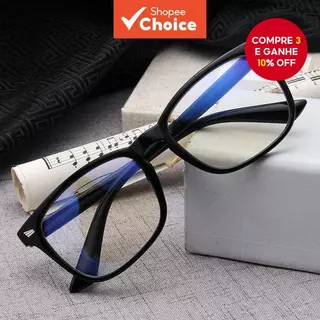Retro Anti Luz Azul Óculos Lentes Planas Unissex Moda Radiação Lente Plana em Oferta na Shopee