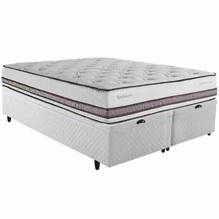 Cama Baú Queen Herval Spettácolo, Molas Ensacadas, 81x158x198 cm em Oferta na Shopee