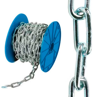 Corrente Aço Galvanizada Elo Soldado 14,5MM 9/16" 5,6M  Titanium em Oferta na Shopee