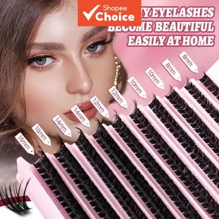 Cílios em tufos suaves, extensão 8-16 mm, volume natural, faixa fina e macia em Oferta na Shopee
