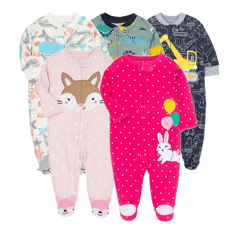Macacão Carter para Bebês Meninos e Meninas, Macacão de Manga Longa com Zíper, Roupa de Banho para Recém-Nascidos, Algod em Oferta na Shopee