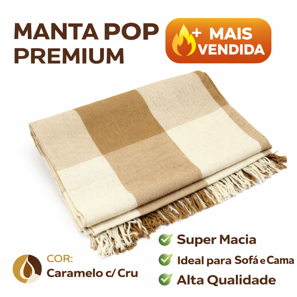 Manta Pop de Algodão 210x120m — Luxo Gigante, Decorativa e Protetora Para Sofá, Cama e Poltrona | Shopee Brasil