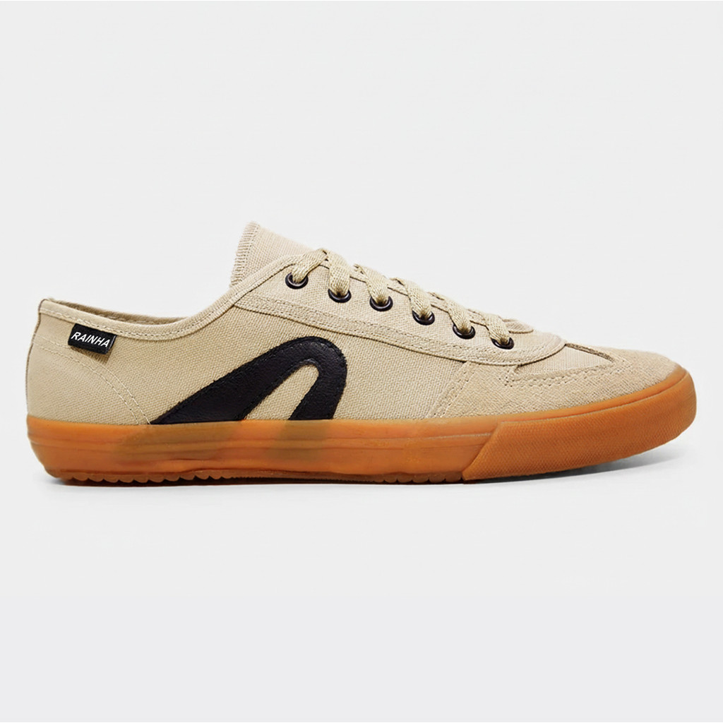 Tênis Rainha Futsal Vl 2500 Bege Preto Crepe | Shopee Brasil