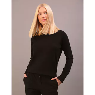 Tricot Feminino Raglan Decote Careca Calvin Klein - Preto em Oferta na Shopee