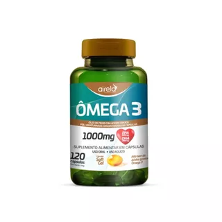 Ômega 3 1000mg EPA DHA Airela Suplemento Alimentar Óleo de Peixe - 120 Cápsulas