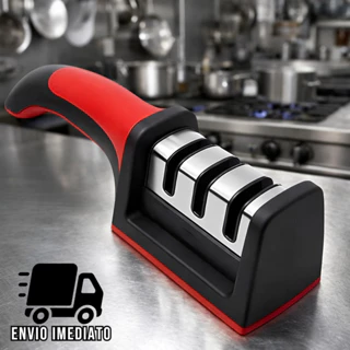 Amolador Afiador De Facas Profissional Em Aço Inox com 3 Estagios em Oferta na Shopee