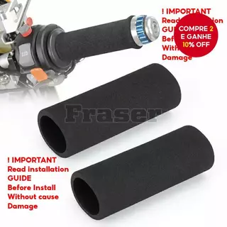 2pc Universal Motorcycle Slip-on Grip Covers Capas De Motos Anti-Vibração Capa Puppies Borracha em Oferta na Shopee
