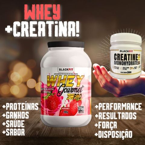 WHEY + CREATINA - O COMBO MAIS BARATO INCRÍVEL E SABOROSO DO BRASIL - ENVIO RAPIDO — foto 1 — Achou Levou Brasil
