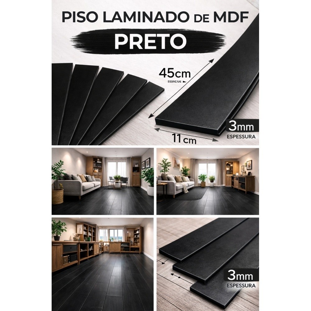 KITS KIT PISO LAMINADO MDF 3 MM REVESTIMENTO MADEIRA | Shopee Brasil