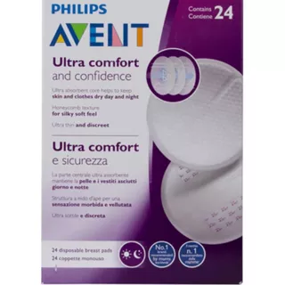 Absorvente Protetor de Seios Avent Descartável Dia e Noite com 24 Unidades em Oferta na Shopee