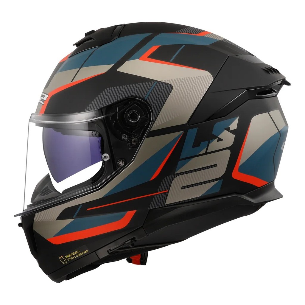 Capacete Ls2 Ff808 Stream 2 Road Fechado Integral Com Óculos Interno ...