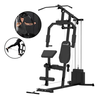 Estação de Musculação 68Kg Com Suporte Para Bíceps Mais De 25 Exercícios Para Treino Completo em Oferta na Shopee