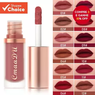 Veludo Fosco À Prova De Beijo ! Conjunto De Batom Líquido De 12 Peças , D'água , Uso O Dia Todo , Para Todos Os Tons De em Oferta na Shopee