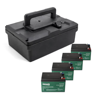 Caixa kit com 4 Baterias mais Compartimento de Bateria Original para Scooter 350W 500W Bikelete em Oferta na Shopee