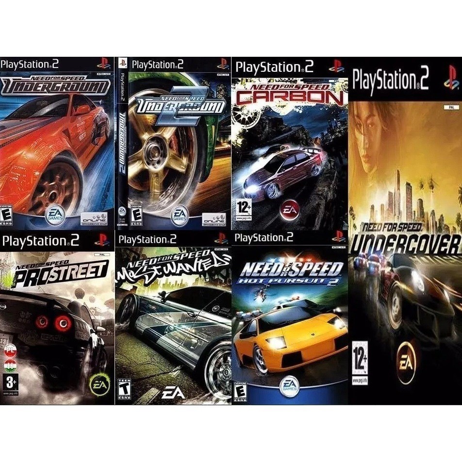 Ps2 kit Coleção 07 Jogos Need For Speed Jogos- kit zz x s2