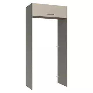 Porta-Geladeira 103 cm 1 Porta Basculante Crema/Rustic/Crema Agata Madesa em Oferta na Shopee