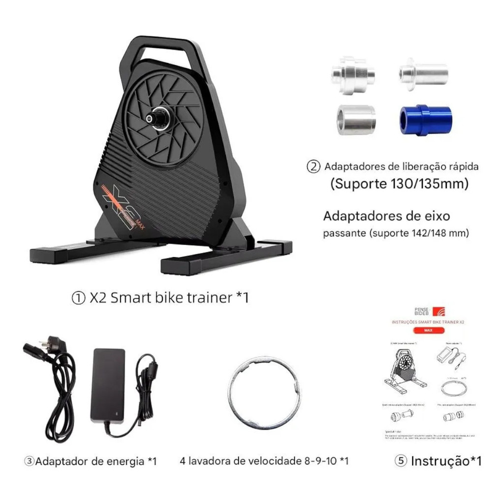 Rolo de Treino ThinkRider X2-Max Smart Bike Trainer MTB Road Bike