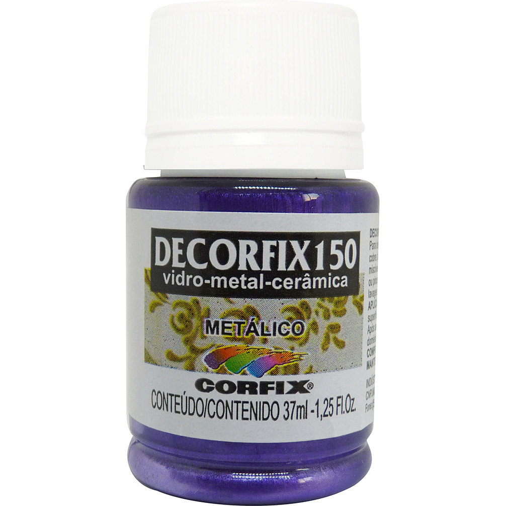Tinta Decorfix150 (Porcelana) Metálica 37 ml Corfix Avulso | Shopee Brasil