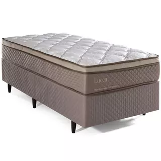 Cama Box Solteiro Herval Lucca, Molas Ensacadas, 66x88x188 cm em Oferta na Shopee