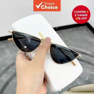 Óculos De Sol Retrô Femininos De Rosto Pequeno – Armação Triangular De Metal Com Proteção UV Para Estilo De Rua em Oferta na Shopee