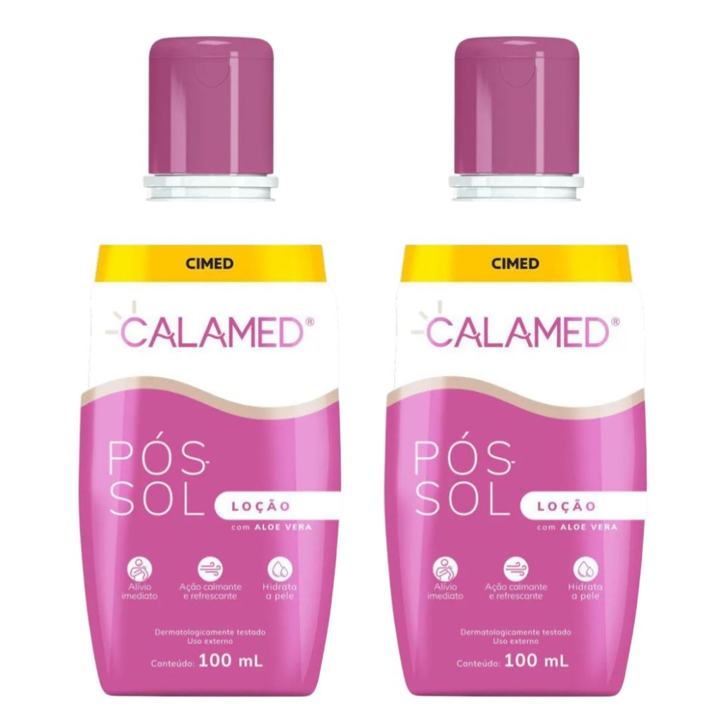Kit 2 Pós-Sol Loção Calamed 100ml - Cimed | Shopee Brasil