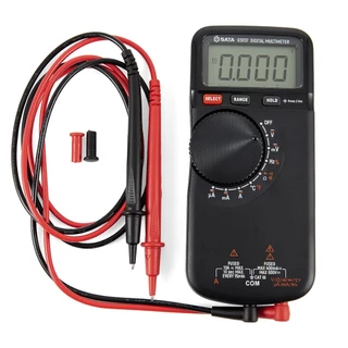 Multímetro digital com medição de temperatura 600V CAT III DC/AC - ST03057 Sata em Oferta na Shopee