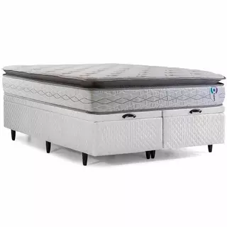 Cama Baú Queen Herval Adapt de Molas Ensacadas, 80x158x198 cm em Oferta na Shopee