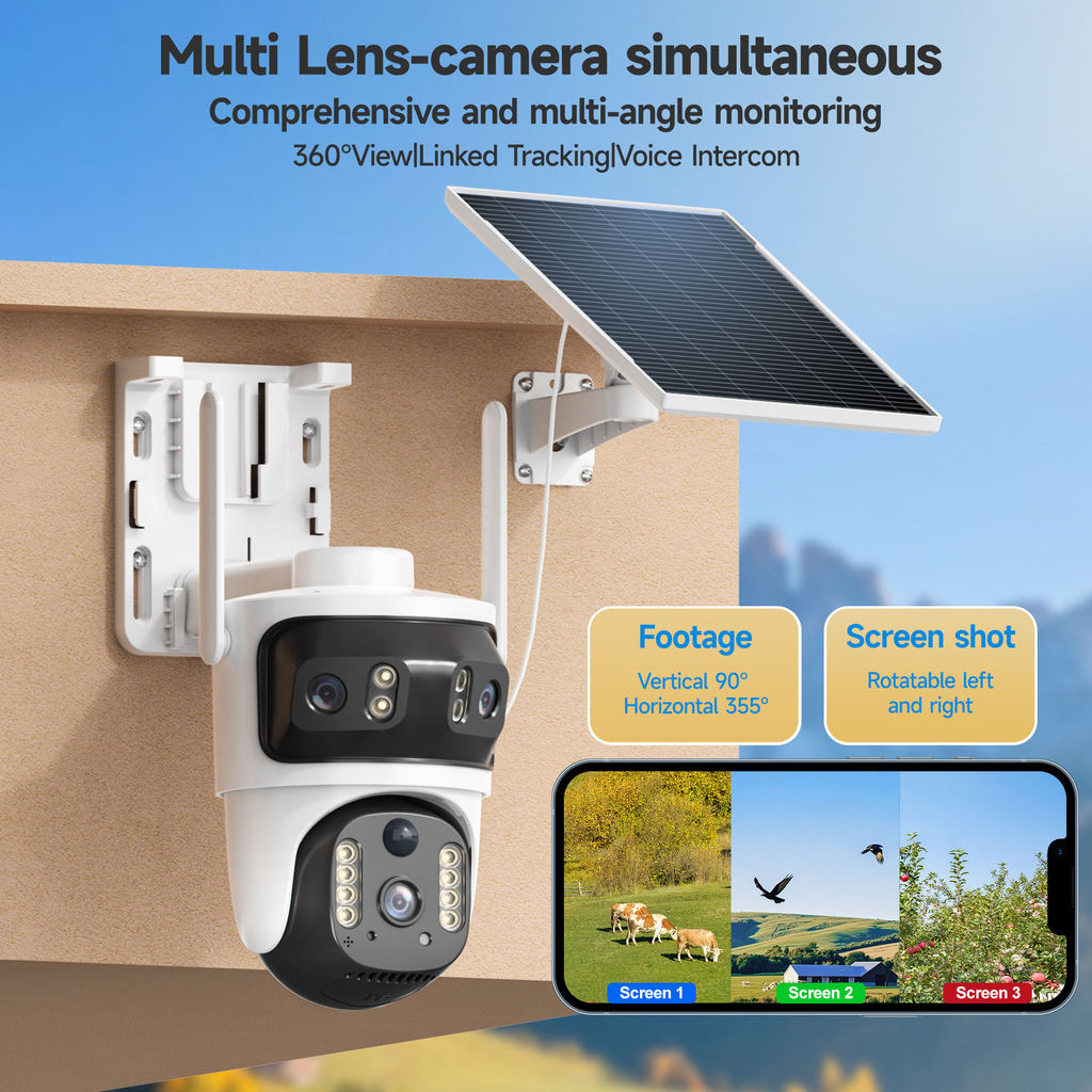 câmera de segurança BP15L-V380 Full HD com energia solar possui , chip ...