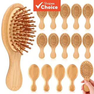 Pente de Madeira Maciça Natural com Bolsa de Ar - Mini Pente Portátil com Almofada de Ar, Massageador de Cabeça, em Oferta na Shopee
