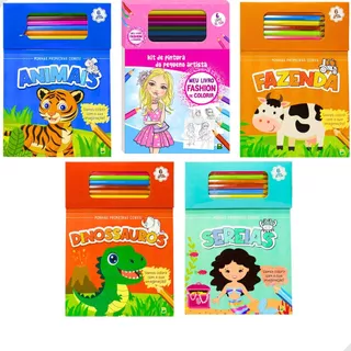 Desenhos para Colorir Animais Infantil Educativas Crianças Pintura Safari Fazenda Zoológico em Oferta na Shopee