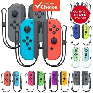 Controlador Bluetooth sem fio para Joystick de Console Nintendo Switch Oled, Alça Esquerda e Direita para Nintendo em Oferta na Shopee