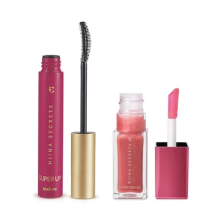 Combo Niina Secrets: Máscara para Cílios 8g + Gloss Rubi 7ml em Oferta na Shopee