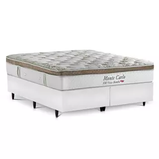 Cama Box Queen Herval Monte Carlo de Molas Ensacadas, 72x158x198 cm em Oferta na Shopee