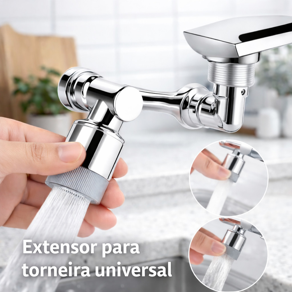 Adaptador Torneira Extensor Pulverizador Bico Universal
