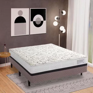 Cama Box Conjugada Casal Herval Roma Ortopédico com Espuma em Oferta na Shopee