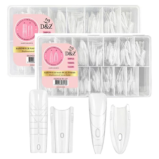 Kit 2 Molde F1 Sanduiche Almond E Quadrado Dz Apice Baixo Trasnparente para unhas de gel polygel acrygel nails art em Oferta na Shopee