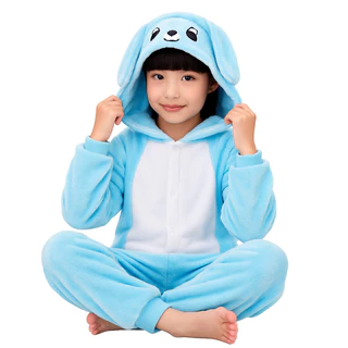 Pijama Kigurumi Coelho Azul Infantil Macacão Aconchegante e Quentinho em Oferta na Shopee