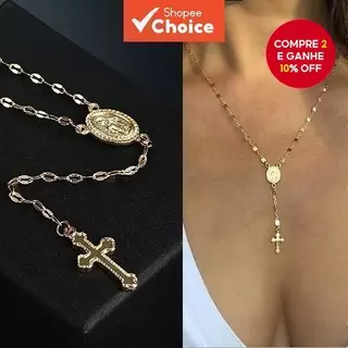 1 Peça Colar Vintage Boêmio Cruz Rosário Pingente Para Mulheres Joias De Presente Encantadoras em Oferta na Shopee
