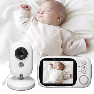 Baba Eletrônica Com Monitor Visão Noturna, Câmera c/ Audio Sensor de Temperatura em Oferta na Shopee