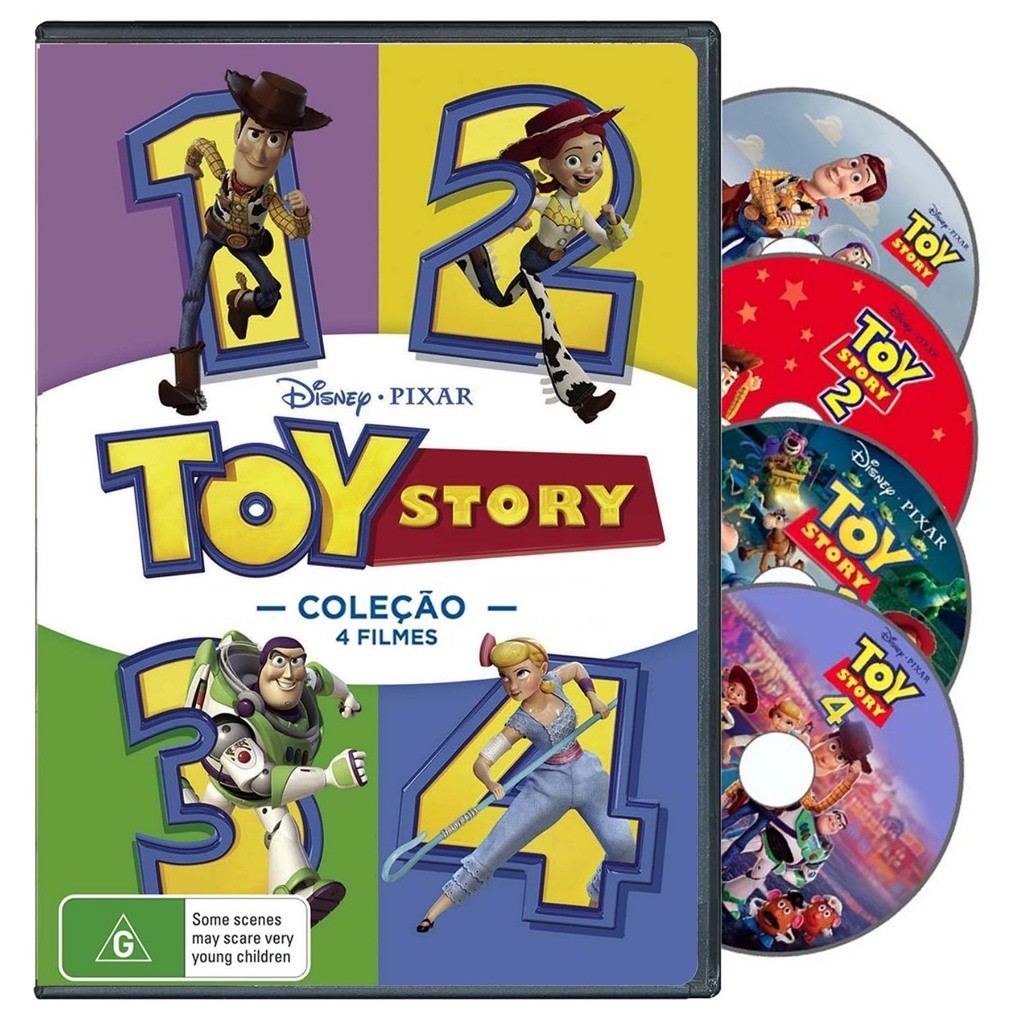 トイストーリー1.2.3.4 DVD Dvd Toy Story 1 2 3 4 - 4 Dvd | Shopee Brasil