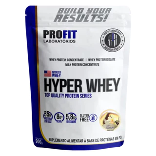 Hyper Whey Profit Labs 900g Refil 35g Proteína Massa Muscular Energia Carboidratos