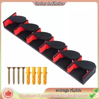Suportes Verticais Para Vara De Pesca , Montados Na Parede , Suporte No Gelo , Preto E Vermelho Garagem , Cabe Maioria D em Oferta na Shopee