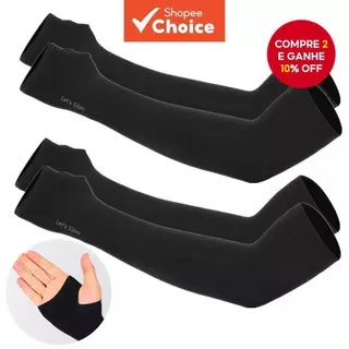 2 Pares De Manga De Dedo De Verão Gelo Fresco Vestindo Cotovelo Elástico Alto Primavera Equitação Ao Ar Livre Pesca Sem em Oferta na Shopee
