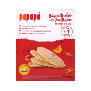Biscoitinho Para Dentição Orgânico Maçã Abóbora 36g Papapá em Oferta na Shopee
