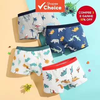 SMY 4 Peças De Cuecas De Algodão Macio Para Meninos – Roupa Íntima Estampada Elegante Crianças , Breve Conforto E Uso Di em Oferta na Shopee