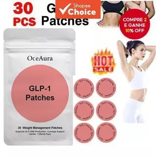 Patches GLP-1 para mulheres e homens 30 unidades - Patch GLP-1 com ingredientes naturais, adesivo cosmético. em Oferta na Shopee
