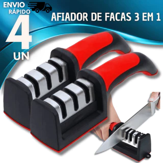 Combo 4 Amolador Afiador De Facas Em Aço Inox  Afiadores Amolador De Faca Profissional Amoladores em Oferta na Shopee