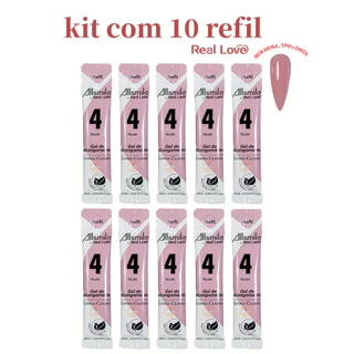 Kit 10 Sachês Refil Sculping Gel Unhas Linha Classic AllSmile 15ml Sem TPO/HEMA - Real Love s em Oferta na Shopee